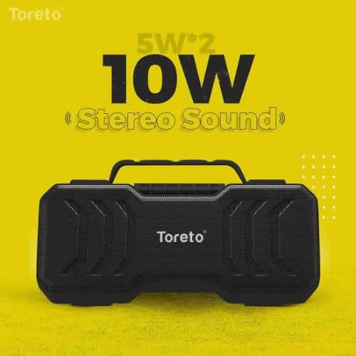 Toreto Hustler-346 Bluetooth Wireless Speaker With Stereo Sound - 10W
