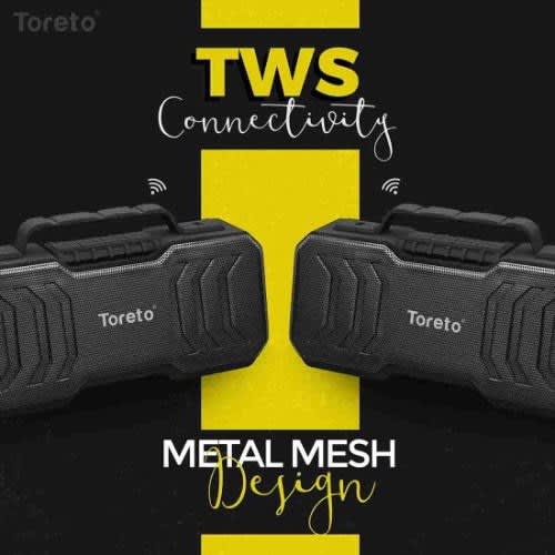 Toreto Hustler-346 Bluetooth Wireless Speaker With Stereo Sound - 10W