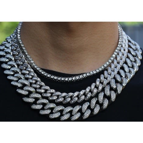 Iced Out Cuban Link 3-In-1 Set