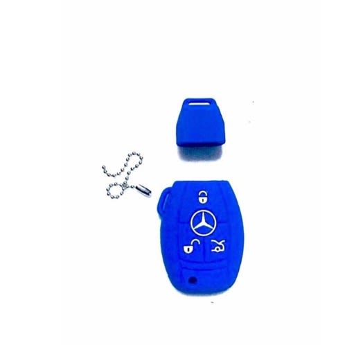 Silicone Remote Case Cover For Mercedes Benz  - Blue
