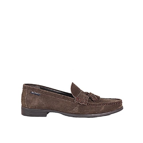 Men's Suede Dress Shoe With Tassels - Brown