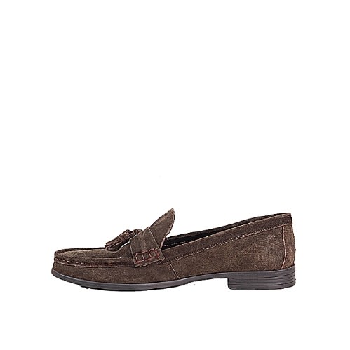 Men's Suede Dress Shoe With Tassels - Brown