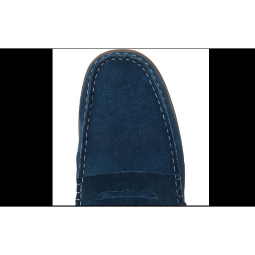 Catesby Suede Penny Driver Shoes - Blue