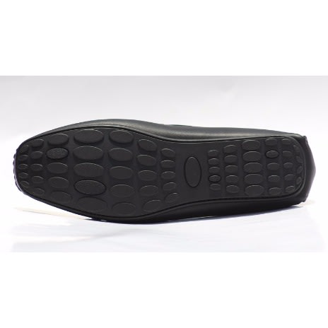 Men's Leather Loafers Shoe With Tassel - Black