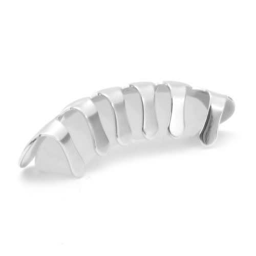 Hip Hop Teeth Grillz Top & Bottom Grill - Silver