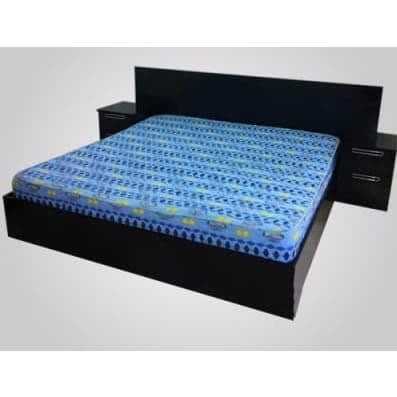 4.5ft X 6ft Bedframe With Bedside - Black