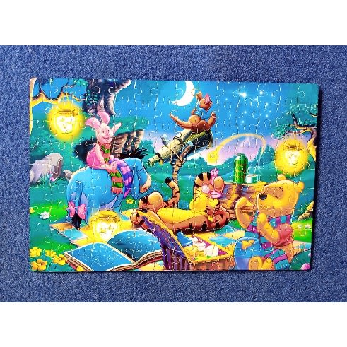 Pooh Bear Cartoon Kids Jigsaw Puzzle