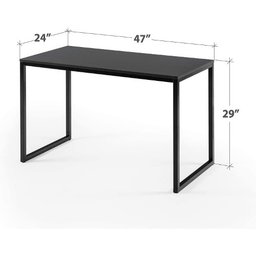 47 Inch Black Frame Desk / Computer Workstation / Office Desk