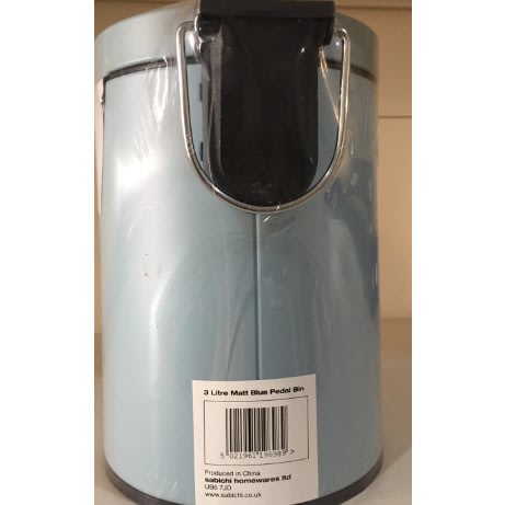 3 Liters Matt Blue Pedal Bin