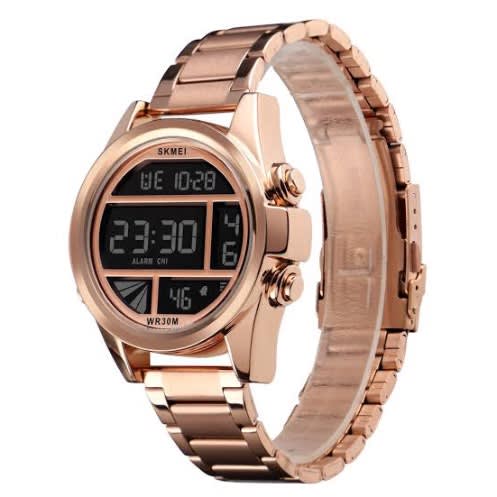 Digital Led Water Proof Wrist Watch - Rose Gold
