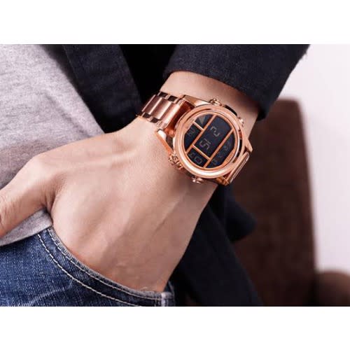 Digital Led Water Proof Wrist Watch - Rose Gold