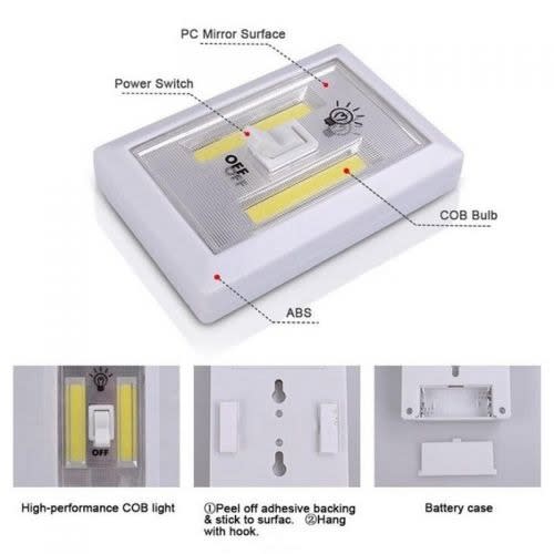 As Seen On Tv Super Bright Switch Wireless Peel & Stick Lights! (set Of 2)