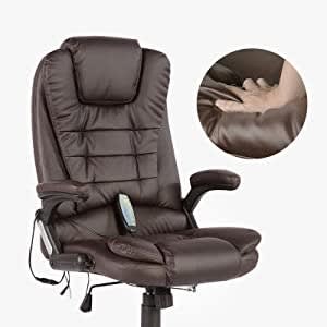 Electric Executive Vibrating Massage Chair - Brown