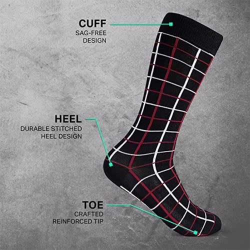 Marino Coloured Grid 5 Pack Men Socks  -Pack 301