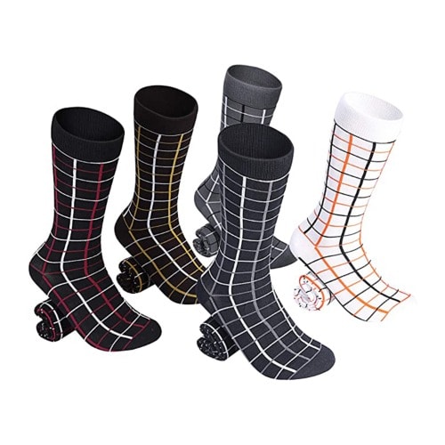 Marino Coloured Grid 5 Pack Men Socks  -Pack 301