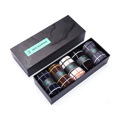 Marino Coloured Grid 5 Pack Men Socks  -Pack 301