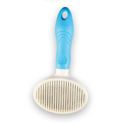 TD Authentic Self Cleaning Slicker Brush For Pets - Blue