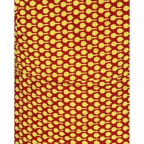 Ankara Midi Ladies Gown With Small Sleeve (lg-4578) - Yellow