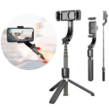 Handheld Stabilizer For Video Vloging, Tripod For Android & Ios Smartphone - Black.