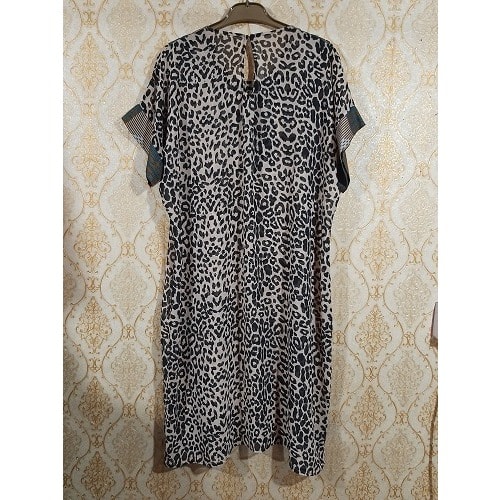 Ladies Chiffon Dress With Stoned Ankara Design