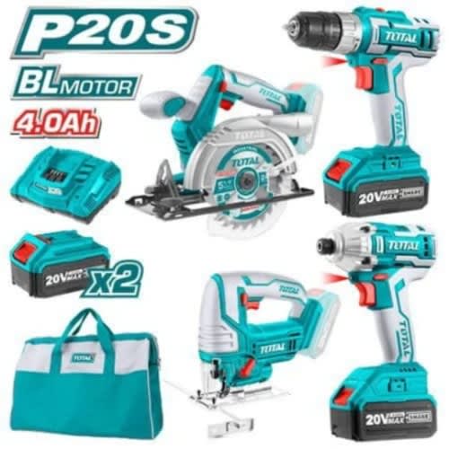 Total Power Tools Lithium-ion Cordless - Combo Kit - 4 Pieces