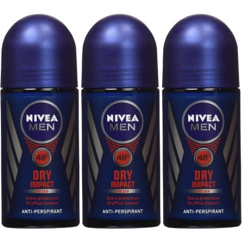 Men Dry Impact Roll On - 50ml X 3 Pieces