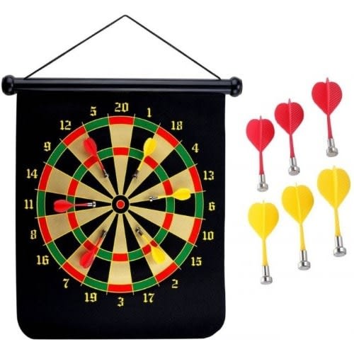 2 In 1 Magnetic Roll Up Dart Game - Double Sided Fun