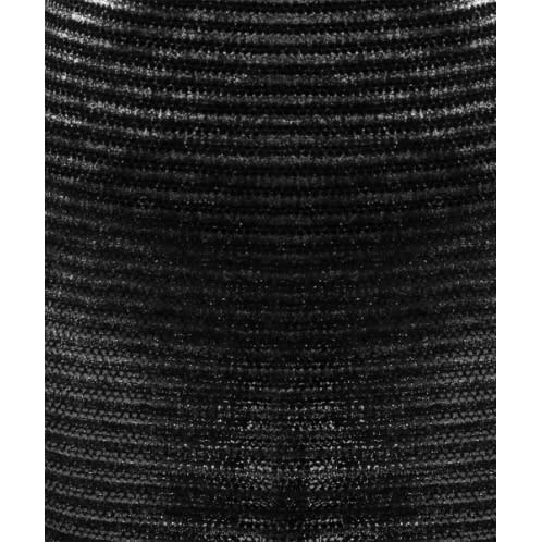 Metallic Stripe Midi Dress - Black