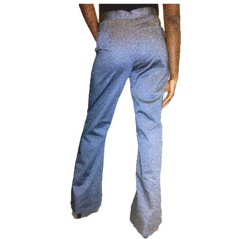 Polish Cotton Boot Cut Trousers Available In Off-white And Grey