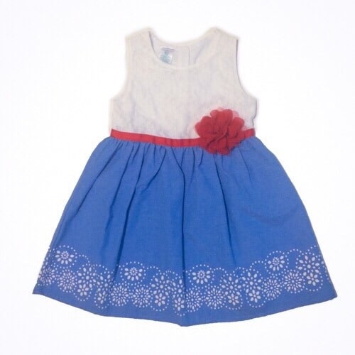 Wonderkids Lace Cchambray Dress