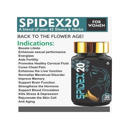 Spidex20 Organic Herbal - 30caps