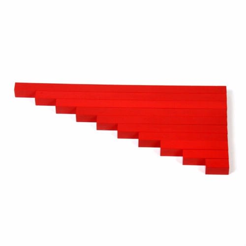 Montessori Long Rods - Red --Multicolour--No