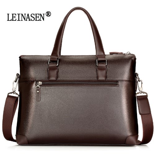 Leather Laptop Bag - Brown