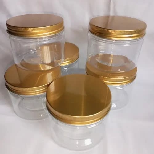 Transparent Plastic Storage Jars - 6 Pcs