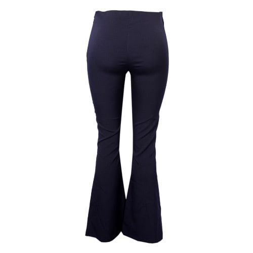 Ladies Band less Boot Cut Pant - Navy Blue