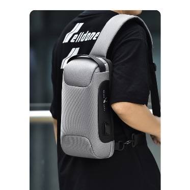 Anti-Theft Waterproof Cross-Bag - Grey