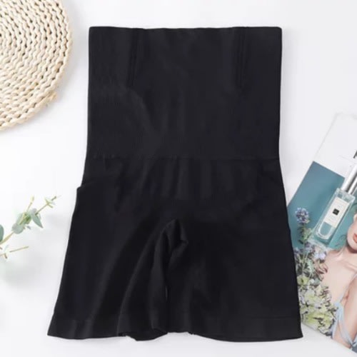2pcs Ladies Girdle Tight Shapewear - Black/beige