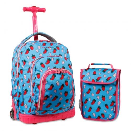 Sunrise Rolling Backpack -Strawberry