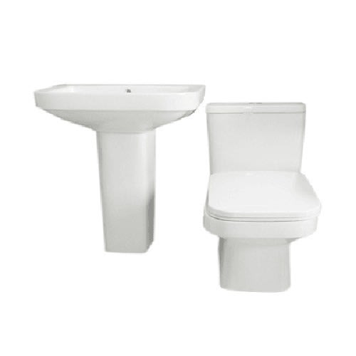 Toilet Seat, Basin & Pedestal Stand - 010