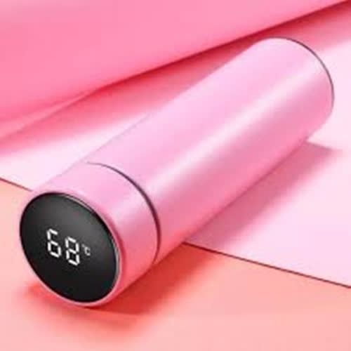 Vacuum Flask With Temperature Display - 500ml - Pink
