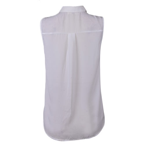 Hidden Button White Shirt
