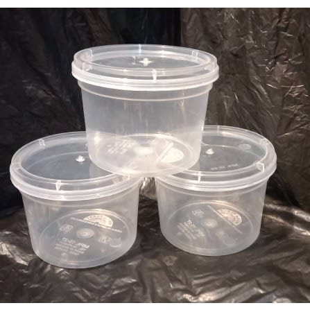 Empty Transparent Plastic Containers - 200ml - 100pieces