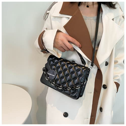 Ladies Handbag Crossbody Bag - 8X7X13cm Crossbody - Black
