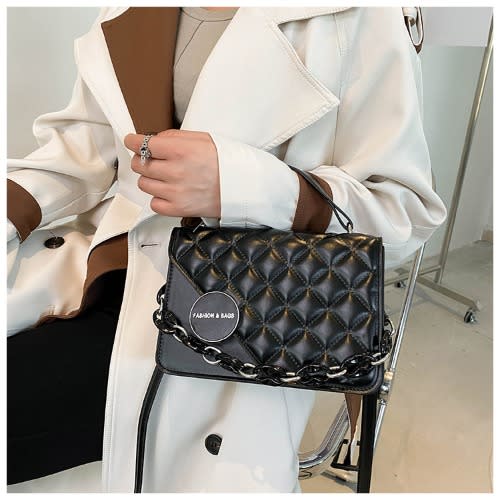 Ladies Handbag Crossbody Bag - 8X7X13cm Crossbody - Black