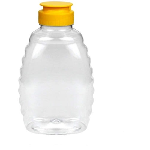 Empty Plastic Bottles For Honey/oil  With Flip Caps - 12 Pieces