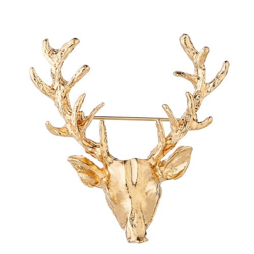 Deer Lapel Brooch With Free Pouch -gold