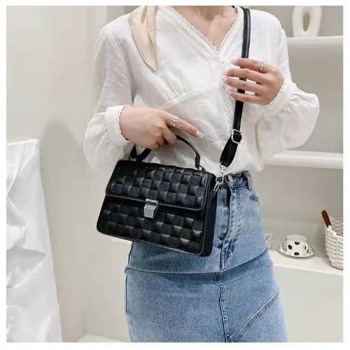 Ladies Messenger Bag  - 8X7X13cm -Black