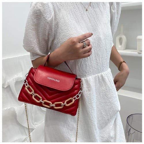 Single Shoulder Messenger Bag - Red