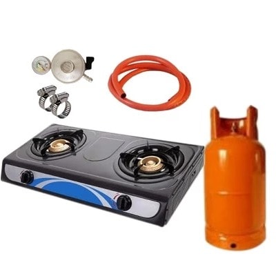 Table Top Gas Cooker - 12.5kg Cylinder - Leak Detector Regulator - 3 Yards