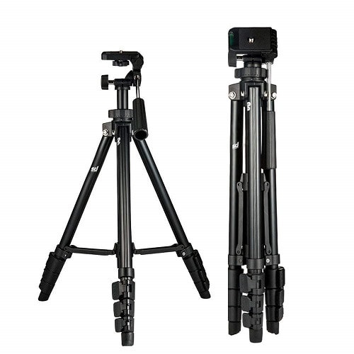 Photography Aluminum Camera Tripod With 3-way Head Bluetooth Shutter Camera